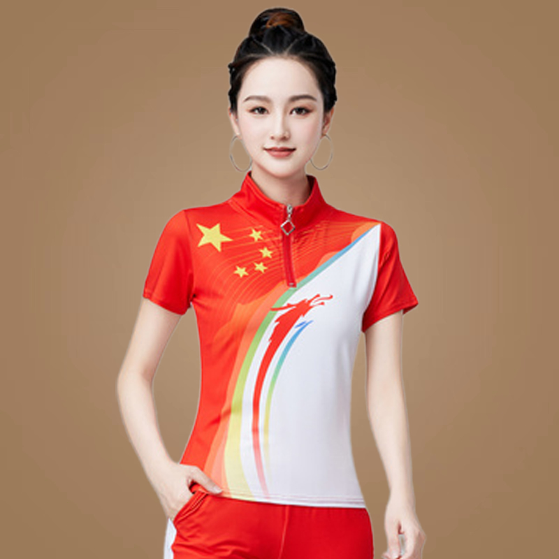 健身服跳舞广场舞表演服夏季上衣