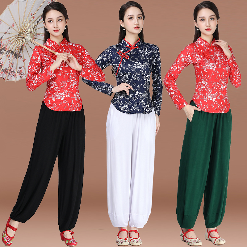 广场舞服装新款套装民族风长袖