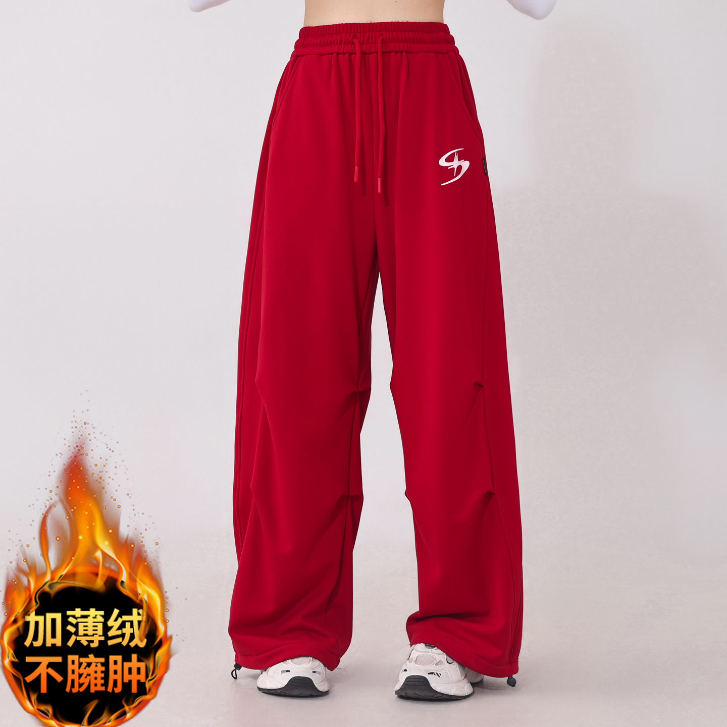 秋冬新款广场舞裤子宽松阔腿裤