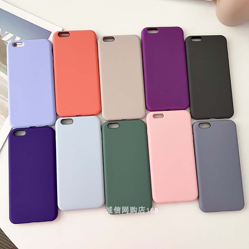 适用苹果6手机壳iPhone6Plus液态硅胶iphone6s简约iPhone6s Plus纯色苹果6S耐脏防摔iPhone6P保护套男女外壳