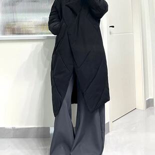 港风行走的大棉被设计感大码宽松棉衣男士过膝中长款防风保暖棉服