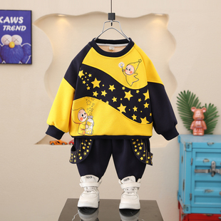 男童套装潮帅气时髦春秋2026新款儿童春装卫衣男孩韩范衣服两件套