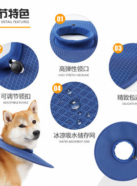 宠物绝育头套防舔咬加长轻透气