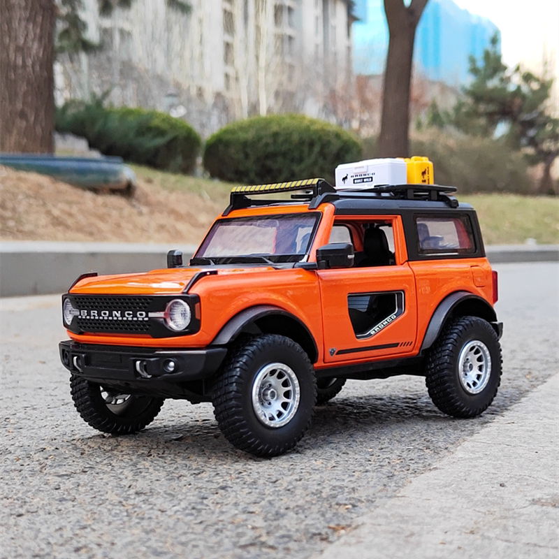 1:24福特烈马双门版声光回力合金玩具车男孩金属汽车模型摆件收藏