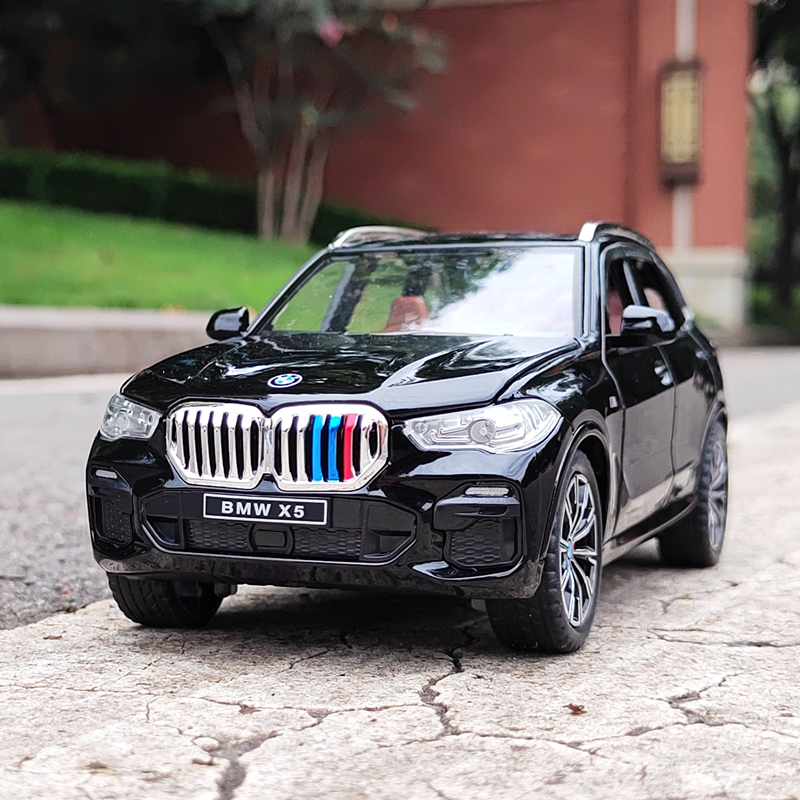 正版1:24宝马x5声光回力金属玩具车原厂儿童仿真合金汽车模型摆件