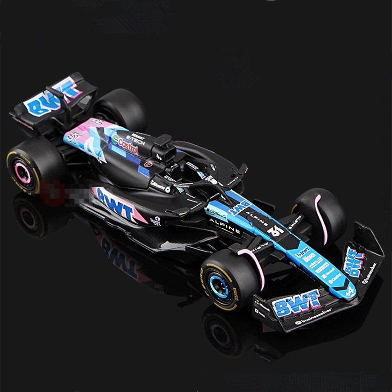 比美高1:43阿尔派F1方程式赛车A524巴林日本站小比例仿真合金车模