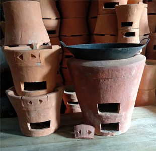 大号炭炉泥炉农家乐柴火炉火锅炭炉泥炉烧木柴泥炉风炉红泥炭炉