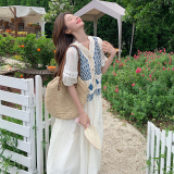 【已出大货】【主推款】两件套马甲连衣裙夏中长款B18-P145-K208，女装连衣裙，浙宝176（原073）