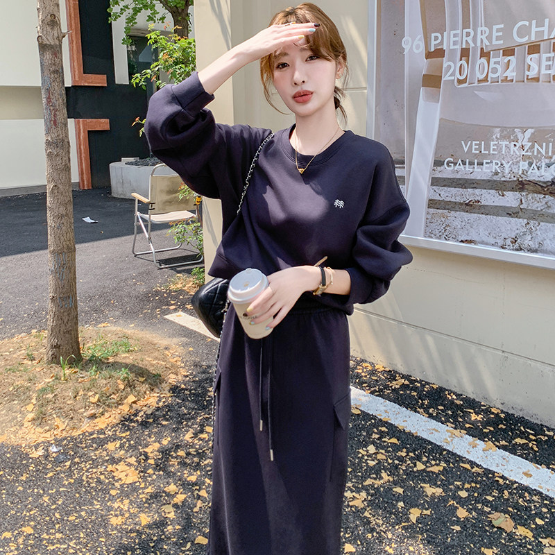初春穿搭高级感小香风套装女秋2025新款又A又飒卫衣半身裙两件套,女装套装/套裙,浙宝176（原073）