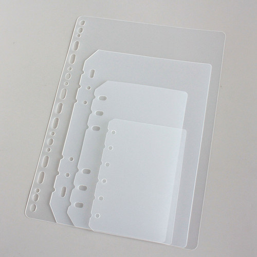 简约透明pp活页本封面6孔笔记本