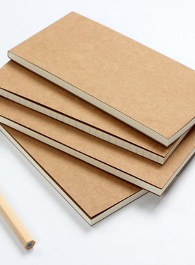 简约牛皮纸网格空白横线计划本日程本便携TODO记事本小本子便签本