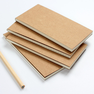 简约牛皮纸网格空白横线计划本日程本便携TODO记事本小本子便签本