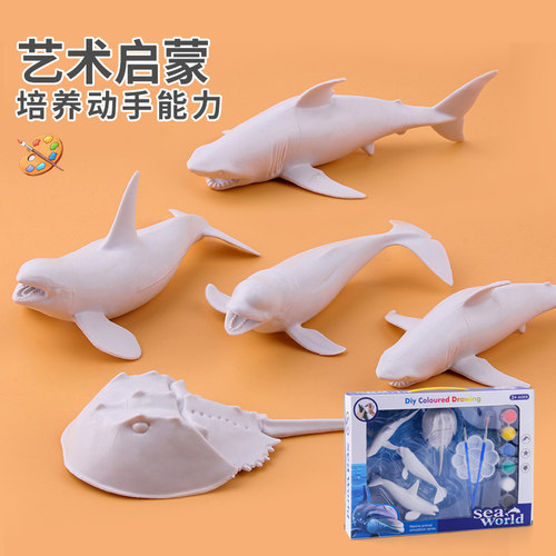 diy涂鸦丙烯绘画石膏玩具