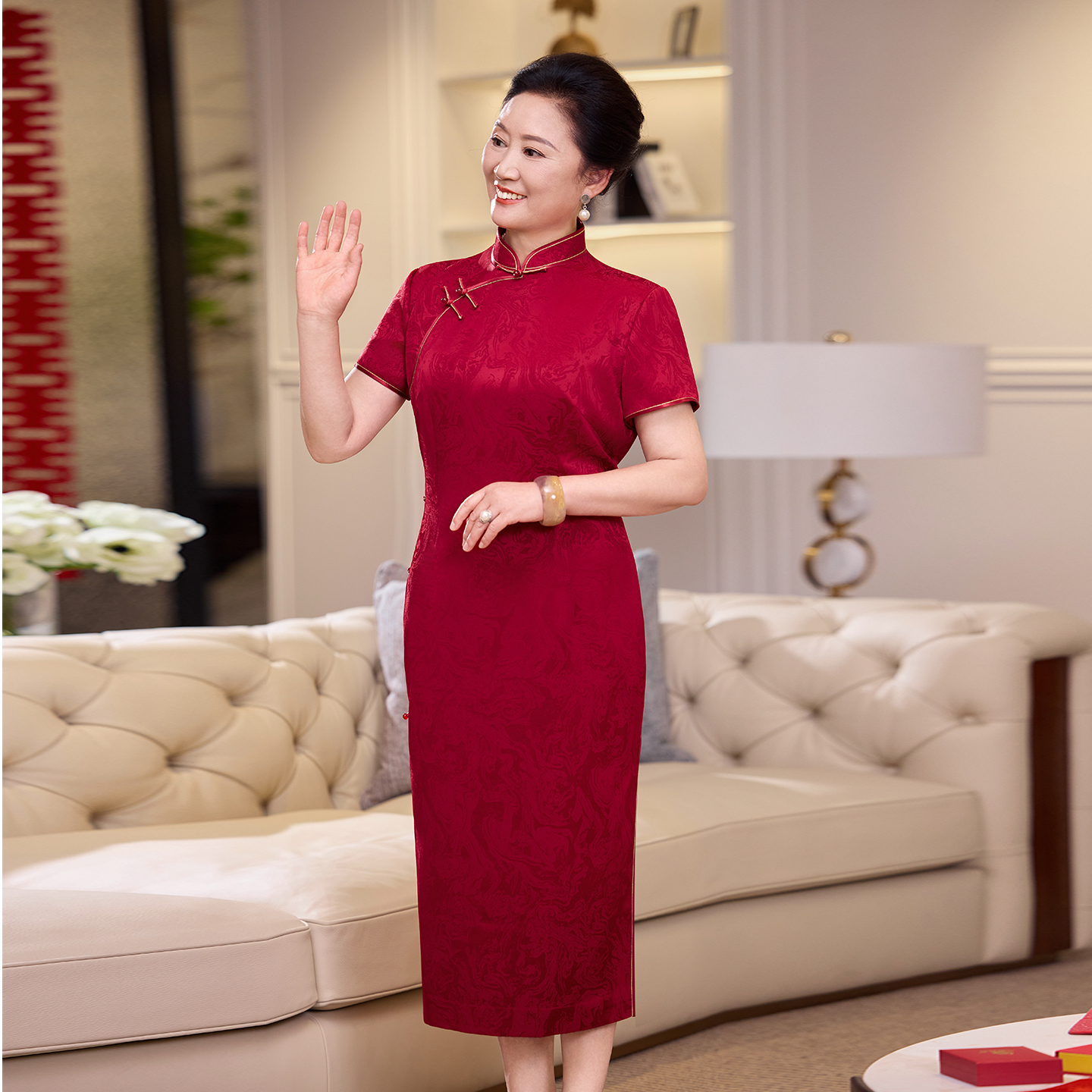 喜婆婆婚宴礼服喜妈妈婚宴旗袍