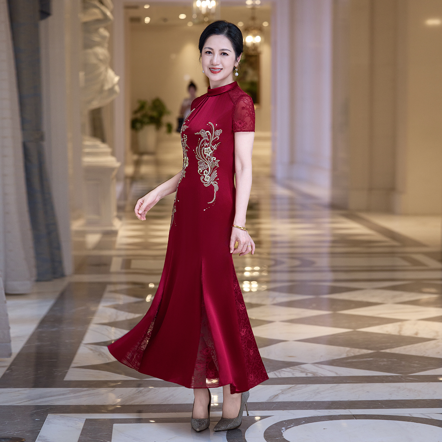 喜婆婆婚宴礼服喜妈妈婚宴旗袍