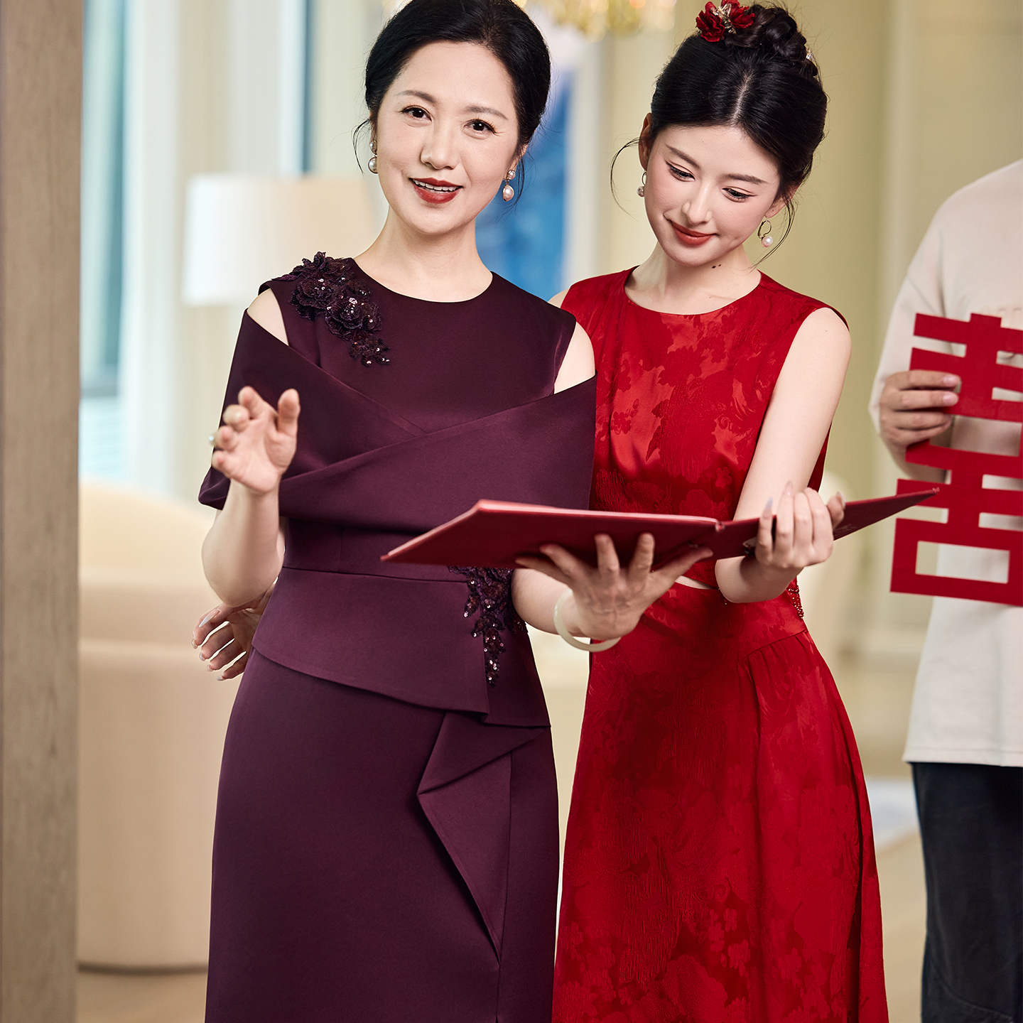 夏季喜婆婆婚宴旗袍喜妈妈婚宴装