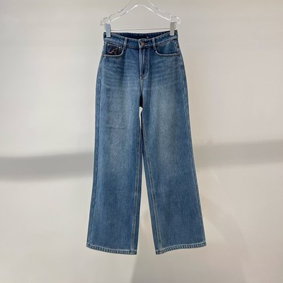 商场同款2025年冬季新款高腰直筒加绒牛仔裤女阔腿裤AR324024-889