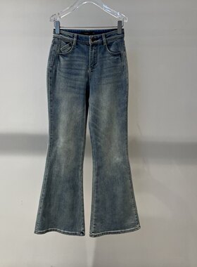 佳禾艾诺丝2026春新款百搭高腰显瘦微喇牛仔裤长裤女BR321127-789