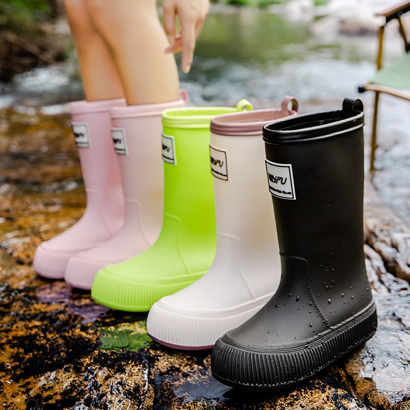防水雨鞋女款户外高筒四季成人柔软时尚水鞋防水防滑加绒轻便雨靴