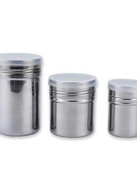 不锈钢网筛调味罐带盖花式咖啡撒粉器烧烤粉筒胡椒罐网格调料瓶