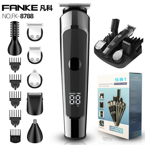 家用理发器多功能油头雕刻水洗数显大功率静音发廊电推剪跨境