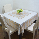 加厚正方形塑料餐桌布防水防油防烫免洗pvc家用四方桌麻将桌台布