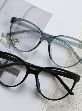 W72348新款猫型TR90近视眼镜框潮女素颜平光镜架欧美网红素颜街拍