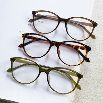 72516新款日韩TR90圆近视眼镜框潮男女网红显脸小平光镜架配度数