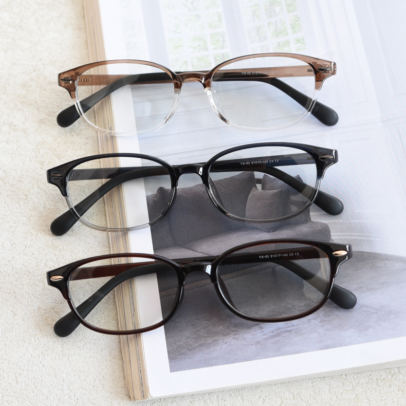 YX03个性TR90铆钉超轻近视眼镜框男女潮文艺复古平光镜架可配度数