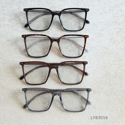 LY83056大框个性TR90板材近视眼眶框男女网红素颜显脸小平光镜架