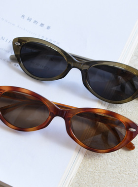 58318欧美新款复古猫形偏光太阳眼镜潮男女士网红个性街拍墨镜ins