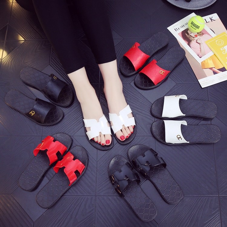 2017夏季时尚欧美风室内外平底塑胶防滑时尚百搭女拖鞋一字凉拖潮|ruв категории Женская обувь, тапочки - от Buy2taobao.com для оказания профессиональной услуги покупки агента Taobao