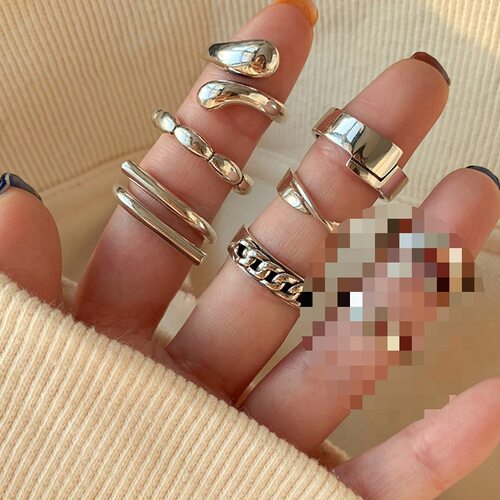 Ring Woman冷淡风戒指女不掉色复古重工指环饰品