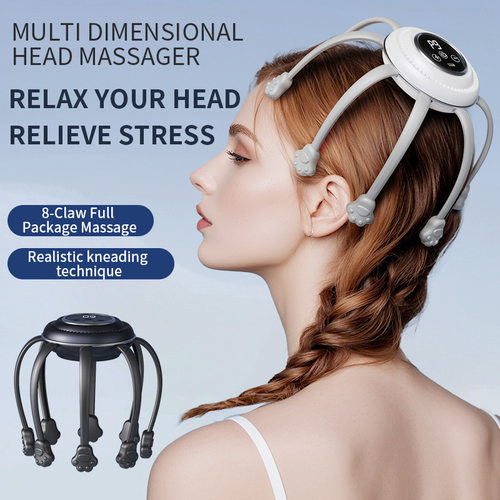Head massager octopus electric头部按摩器八爪鱼电动家用解压