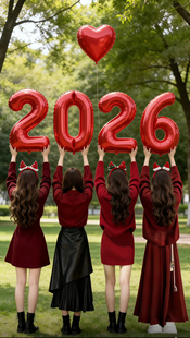 32寸红色数字2026铝膜气球新年气球跨年气球元旦气球新年快乐气球
