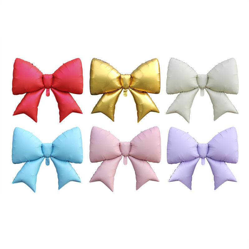 ins风大号蝴蝶结气球铝膜儿童生日派对装饰拍照道具蝴蝶结气球