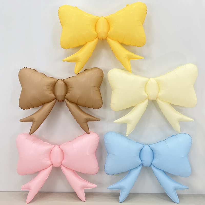 新款哑光蝴蝶结铝膜气球