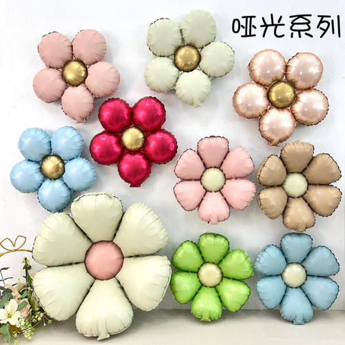 新款哑光磨砂五瓣花奶油白雏菊