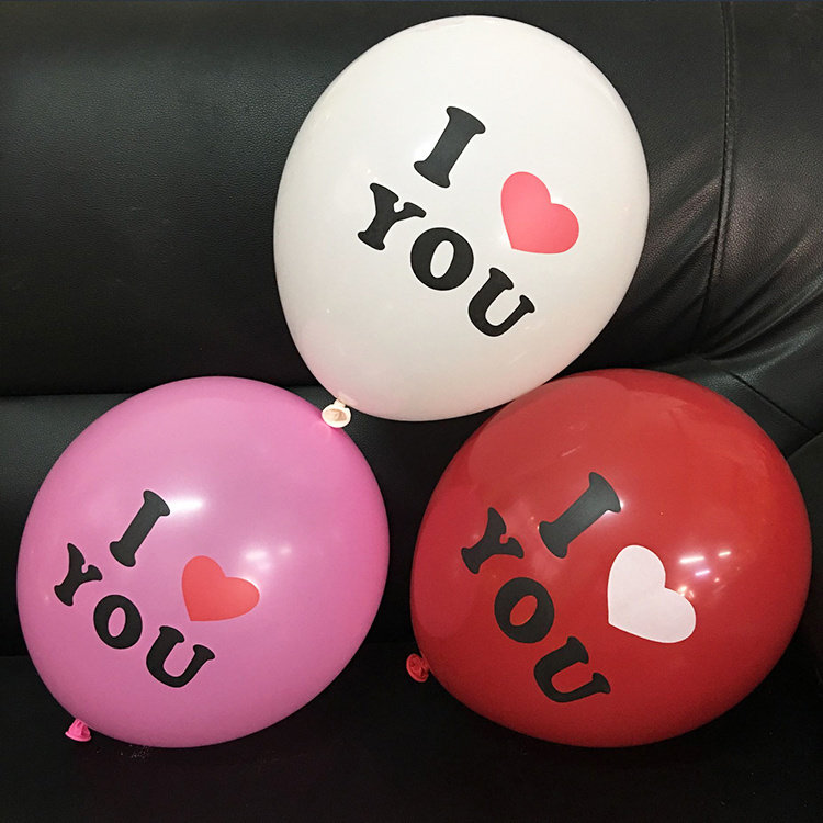 8克加厚求婚表白爱心love气球 520情人节ktv餐厅酒店装饰