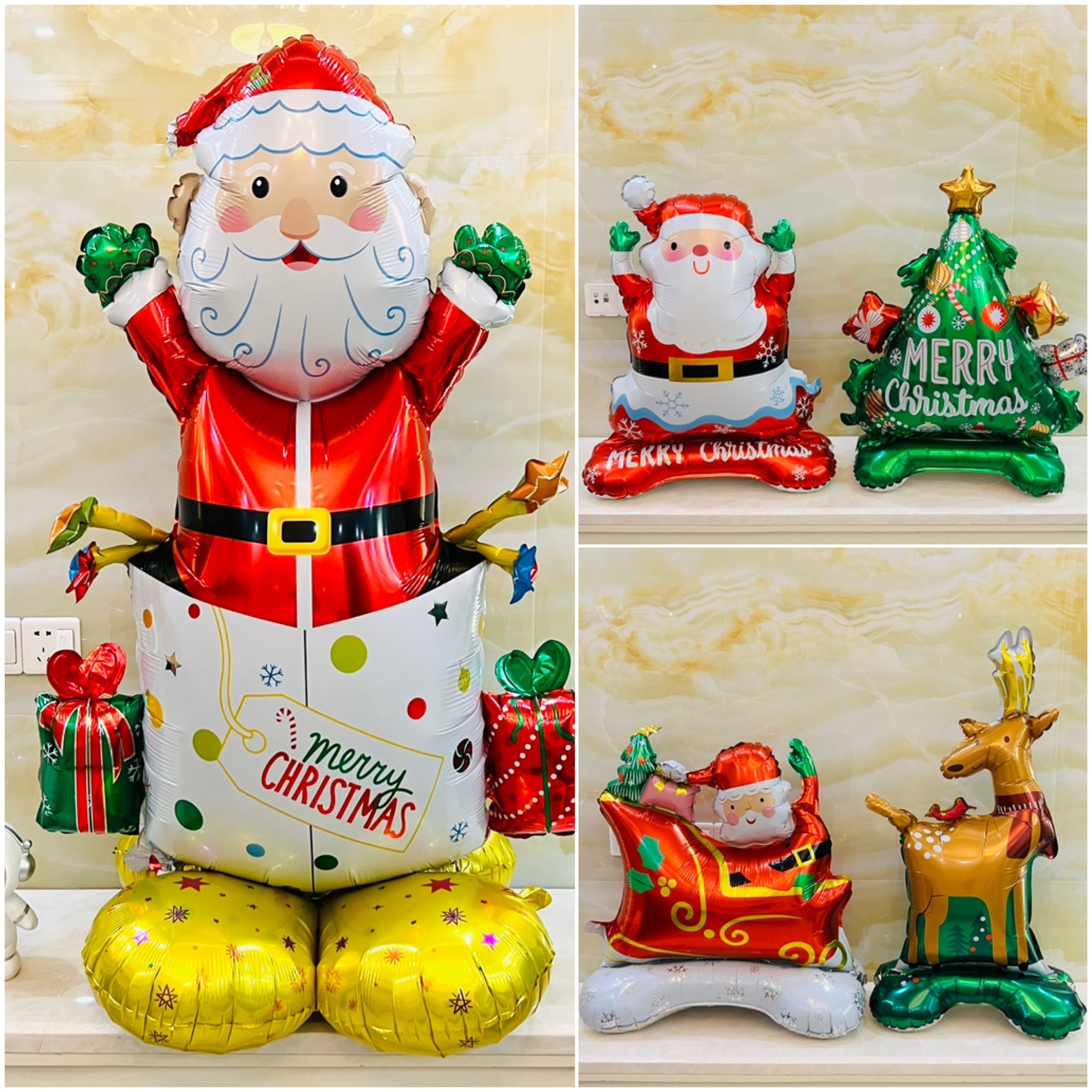 圣诞新年气球站立大号财神醒狮