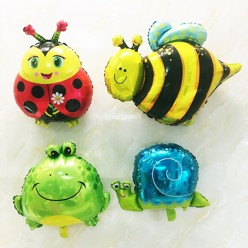 昆虫气球瓢虫青蛙蜗牛蜜蜂气球小孩子玩耍儿童幼儿园开学装饰气球