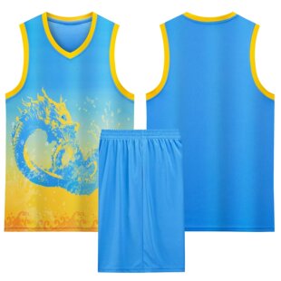 新款篮球服背心式龙舟服龙纹图案速干透气定制印字比赛训练球衣男