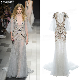 轻奢显瘦鱼尾流苏仙裙婚礼敬酒服2023新款 名媛生日晚宴酒会长礼服