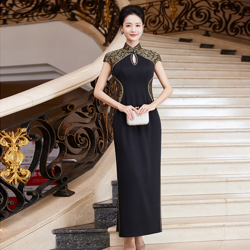 宴会多丽琦改良旗袍裙优雅礼服
