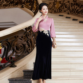 多丽琦晚礼服女2025新款 显瘦礼裙 主持人礼服端庄大气连衣裙女修身