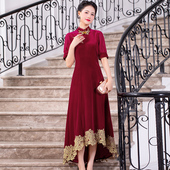 多丽琦改良旗袍演出礼服高端轻奢小众回门服新娘妈妈装 平时可穿秋