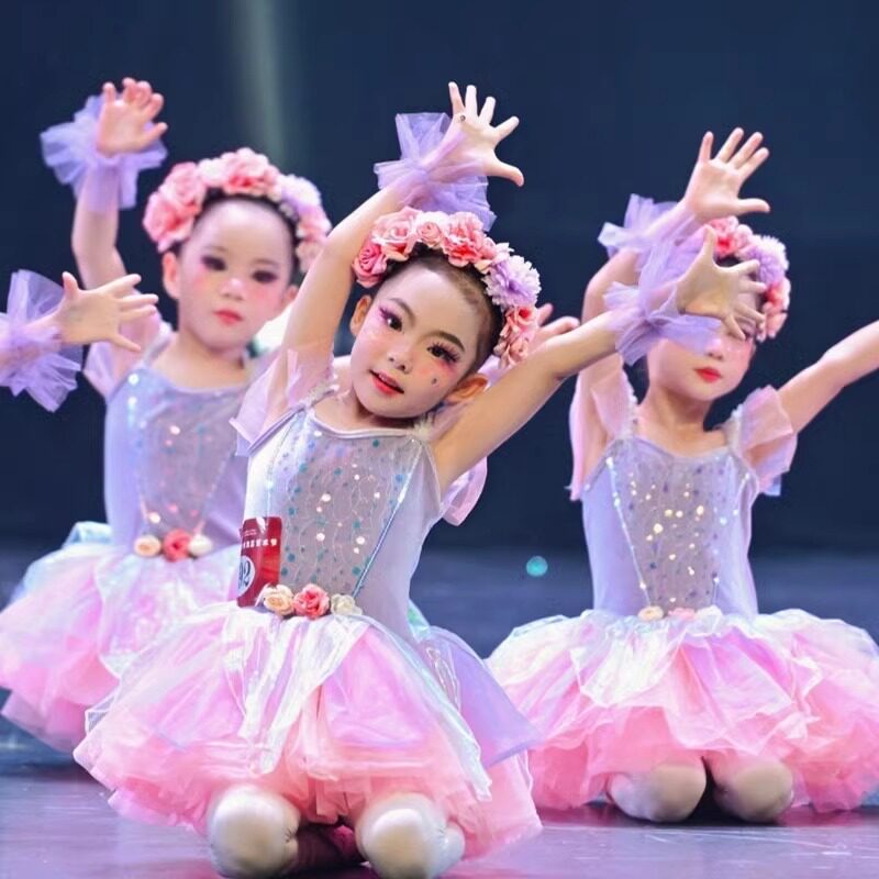 儿童蓬蓬裙演出服纱裙幼儿园糖果可爱公主纱裙表演舞蹈服装女六一