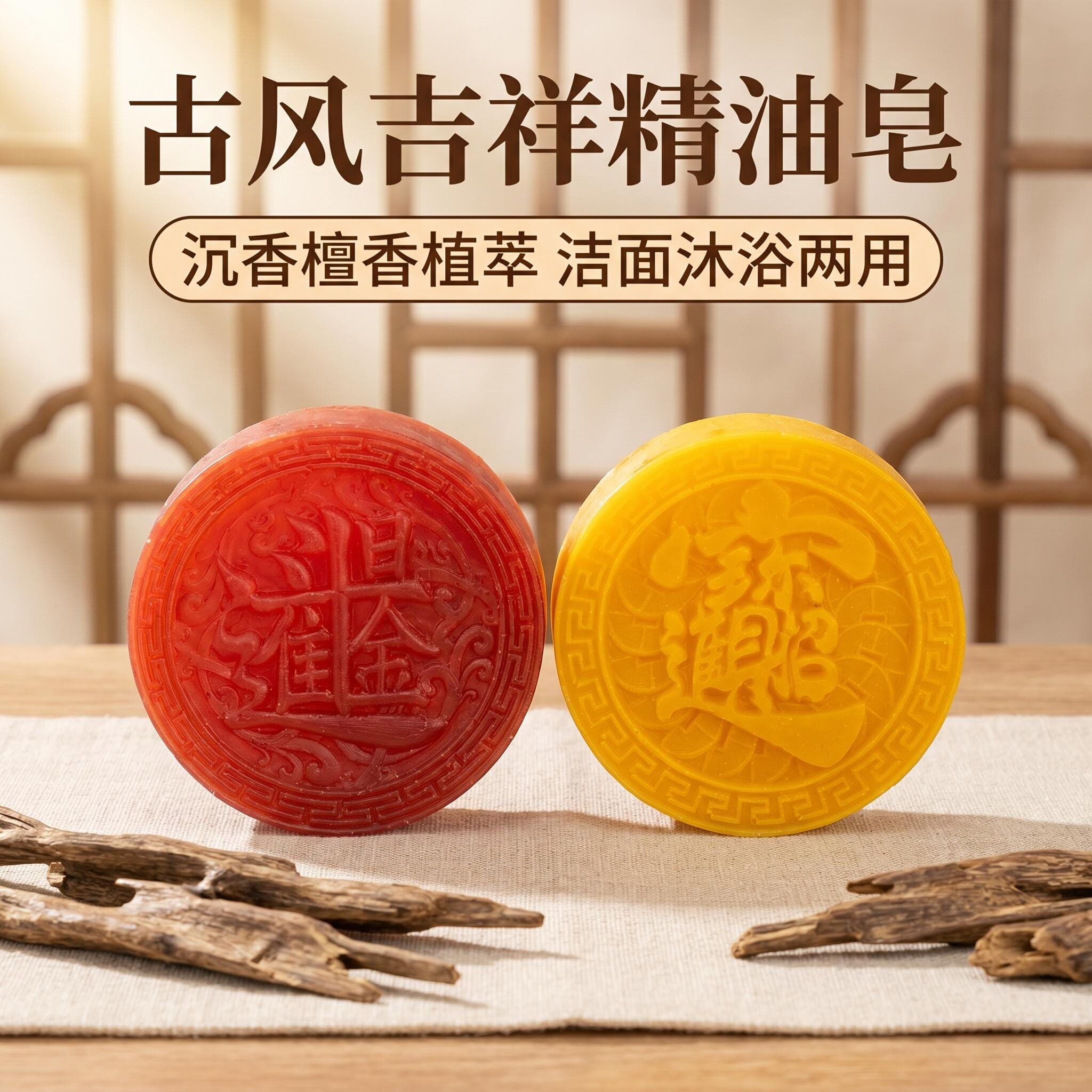 天然沉香精油皂洁面沐浴两用