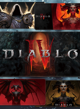 暗黑破坏神4鼠标垫Diablo IV莉莉丝游戏电竞周边超大键盘桌垫锁边