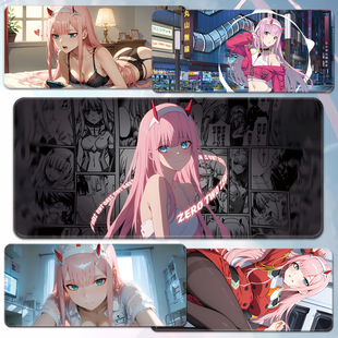 国家队02鼠标垫Darling超大号滑鼠键盘桌垫ZERO TWO周边宿舍小号